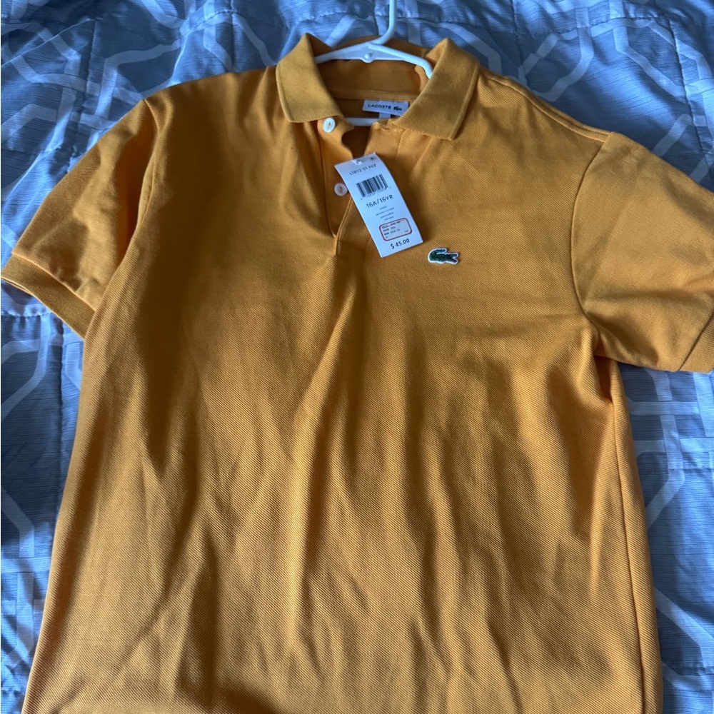 Lacoste polo 16 years youth new orange
